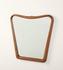 Italian Walnut Shaped Mirror Att. Osvaldo Borsani, circa 1940's