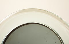 Espejo de mesa italiano de cristal de los años 30 con caballete de hierro