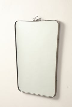 Italian Mid-Century Mirror with Scroll Crest, circa 1950