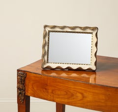 Table / miroir de coiffeuse italien en bois sculpté et doré, vers 1950