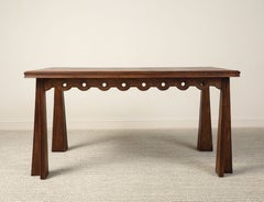 Paolo Buffa Carved Oak Dining Table, circa 1940