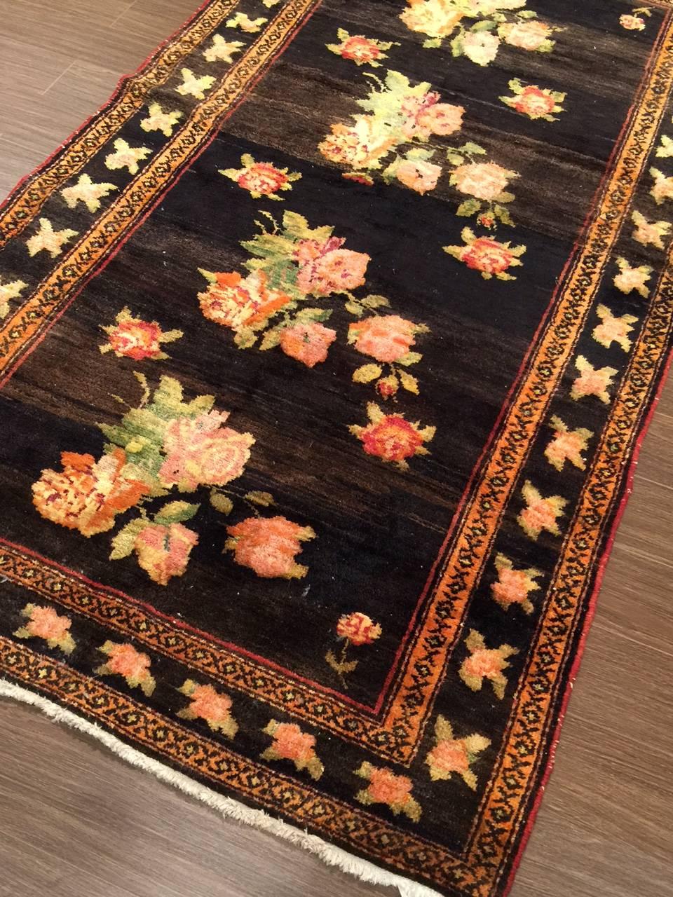 Vintage Karabagh Rug In Excellent Condition In New York, NY