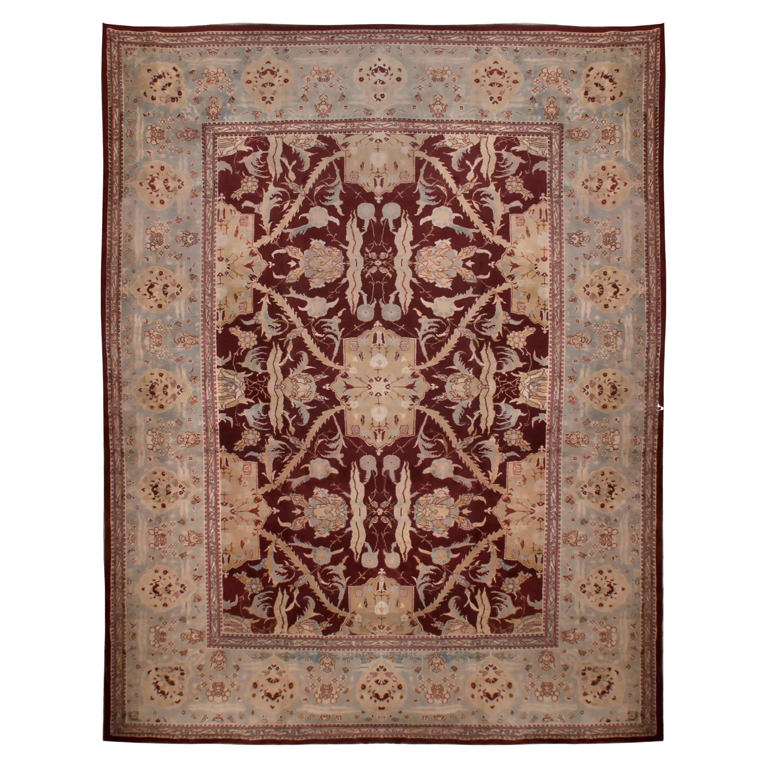 Tapis indien ancien Agra  12'6x15'7