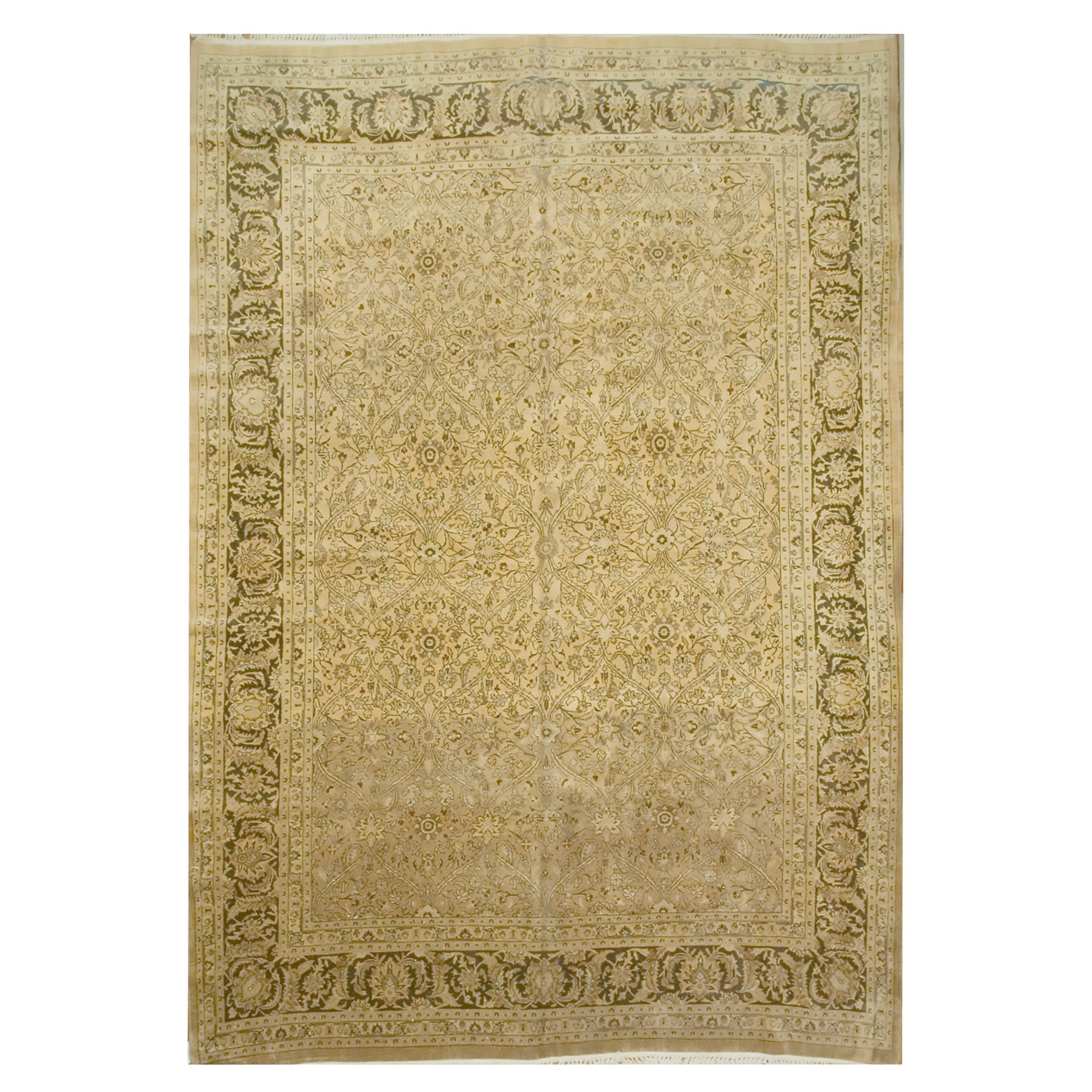 Antigua Alfombra Persa Meshad de Lana Anudada a Mano, 9'7 x 13'2, Circa 1900