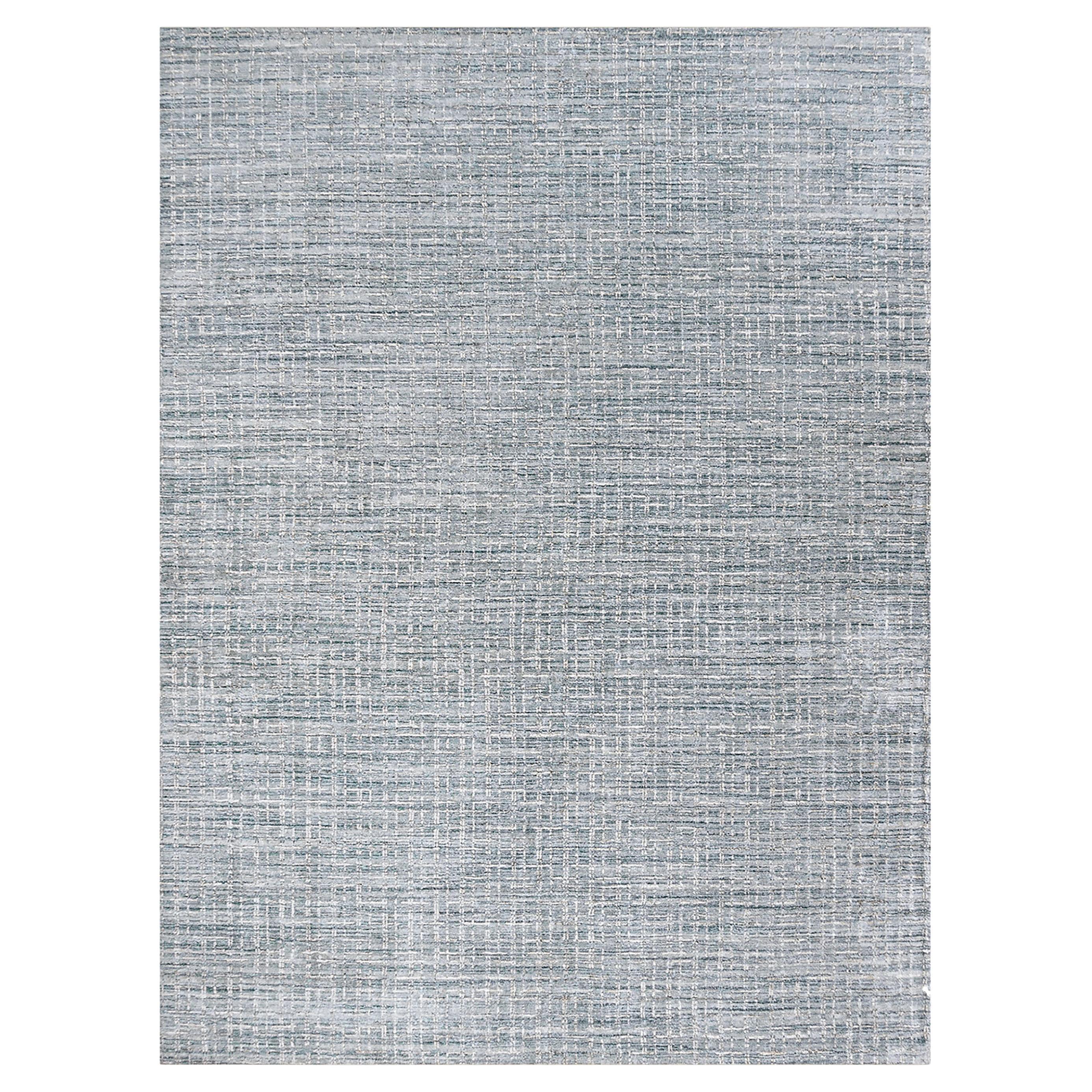Simplicity Comfort Blue Contemporary Handwoven Rug