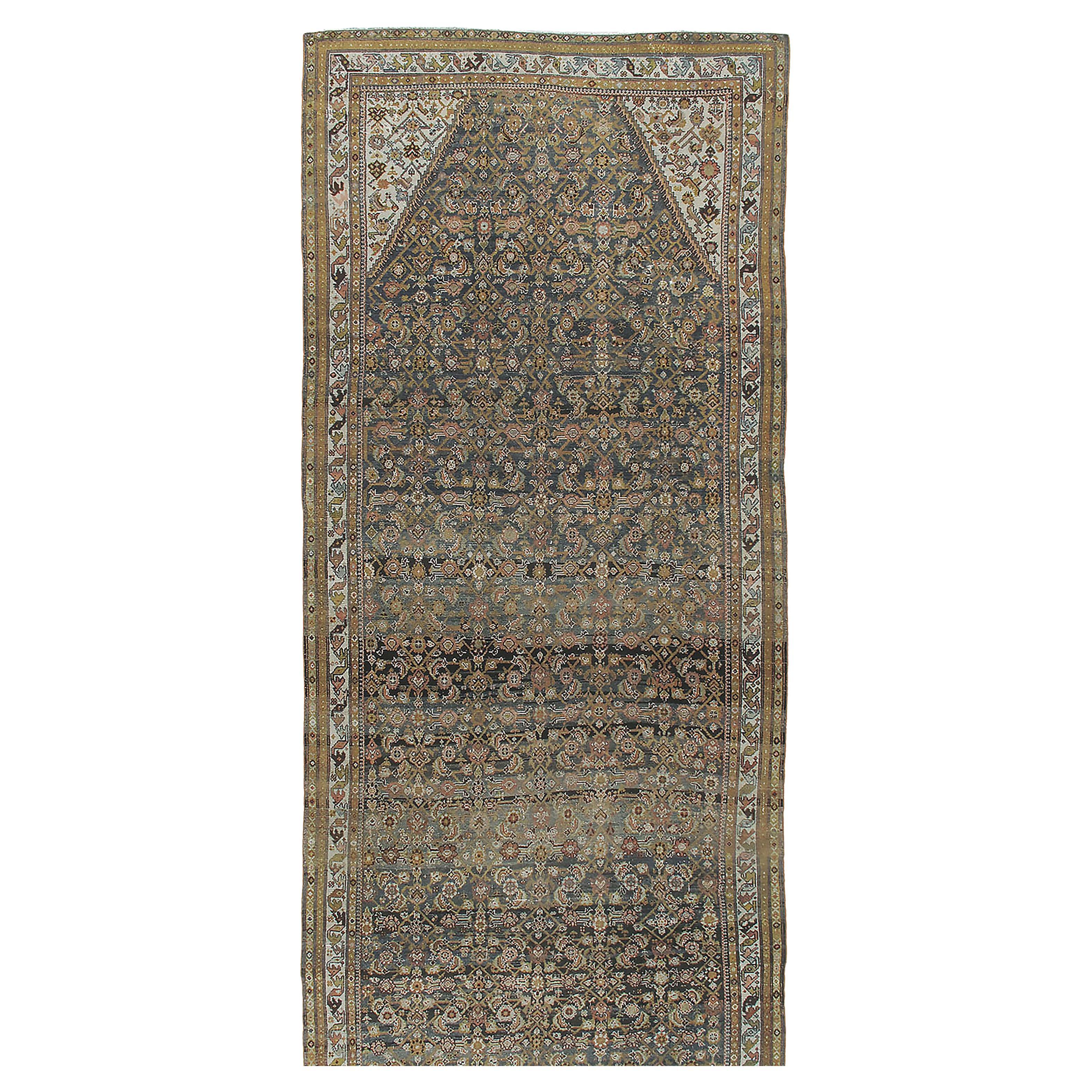 Antiquities Black Persian Malayer Rug Runner 6'2 x 24'8 en vente