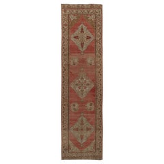 Vintage Terracotta Turkish Oushak Rug Runner 3'5 x 12'9
