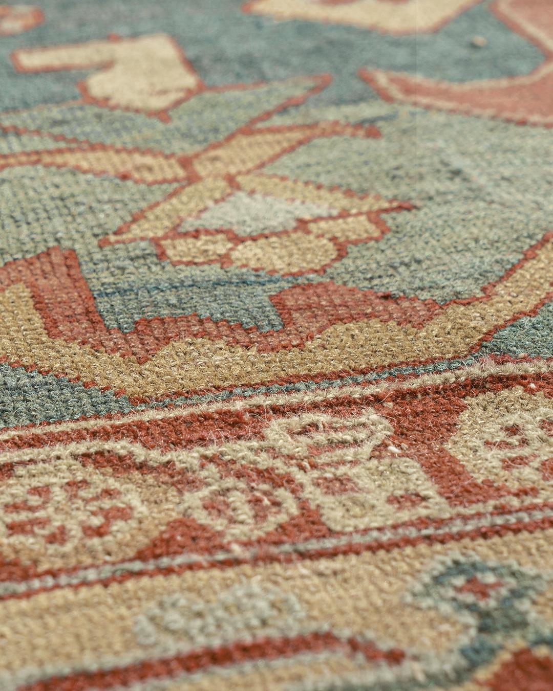 Antike CIRCA 1890 Rosa Persisch Serapi Heriz Teppich, 11'4 x 15'1 im Angebot 1