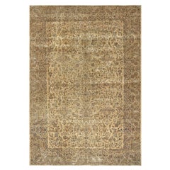 Tappeto persiano Kirman beige oversize d'epoca, circa 1920, 13'8 x 19'5