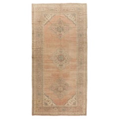 Vintage Terracotta Turkish Oushak Runner Rug 5'3 X 10'11