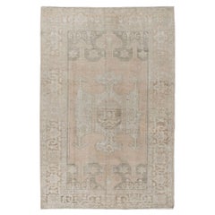 Vintage Tan Turkish Oushak Rug  5'6 x 8'2