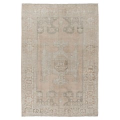 Tappeto Oushak turco vintage Tan  5'6 x 8'2