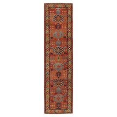 Alfombra Corredera con Ganchos Alemanes Rojo Antiguo, 3'1 x 12'2