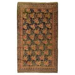 Antique Circa 1910 Navy Persian Afshar Rug Carpet, 5'7 x 9'9