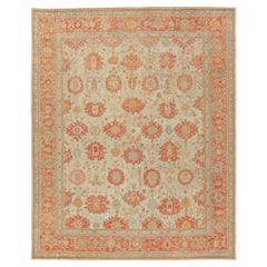 Antique Circa 1900 Oversize Turkish Oushak Wool Hand Knotted Rug 13'7 x 17'