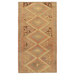 Alfombra kilim turca vintage de color mukti, tejida a mano, de alrededor de 1950, de 5'2 x 10'