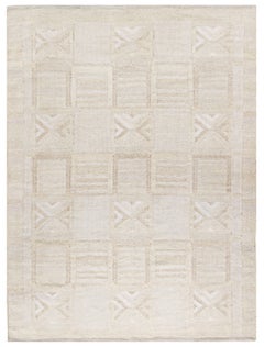 Alfombra decorativa de estilo sueco escandinavo, de tejido plano, 9' x 12'