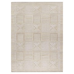 Alfombra decorativa de estilo sueco escandinavo, de tejido plano, 9' x 12'