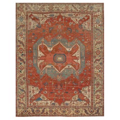 Antique Circa 1890 Red Hand Knotted Oriental Rug 11'5 x 14'4