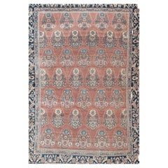 Antique Circa 1900 Red Hand Knotted Wool Rug 3'7 x 5'3