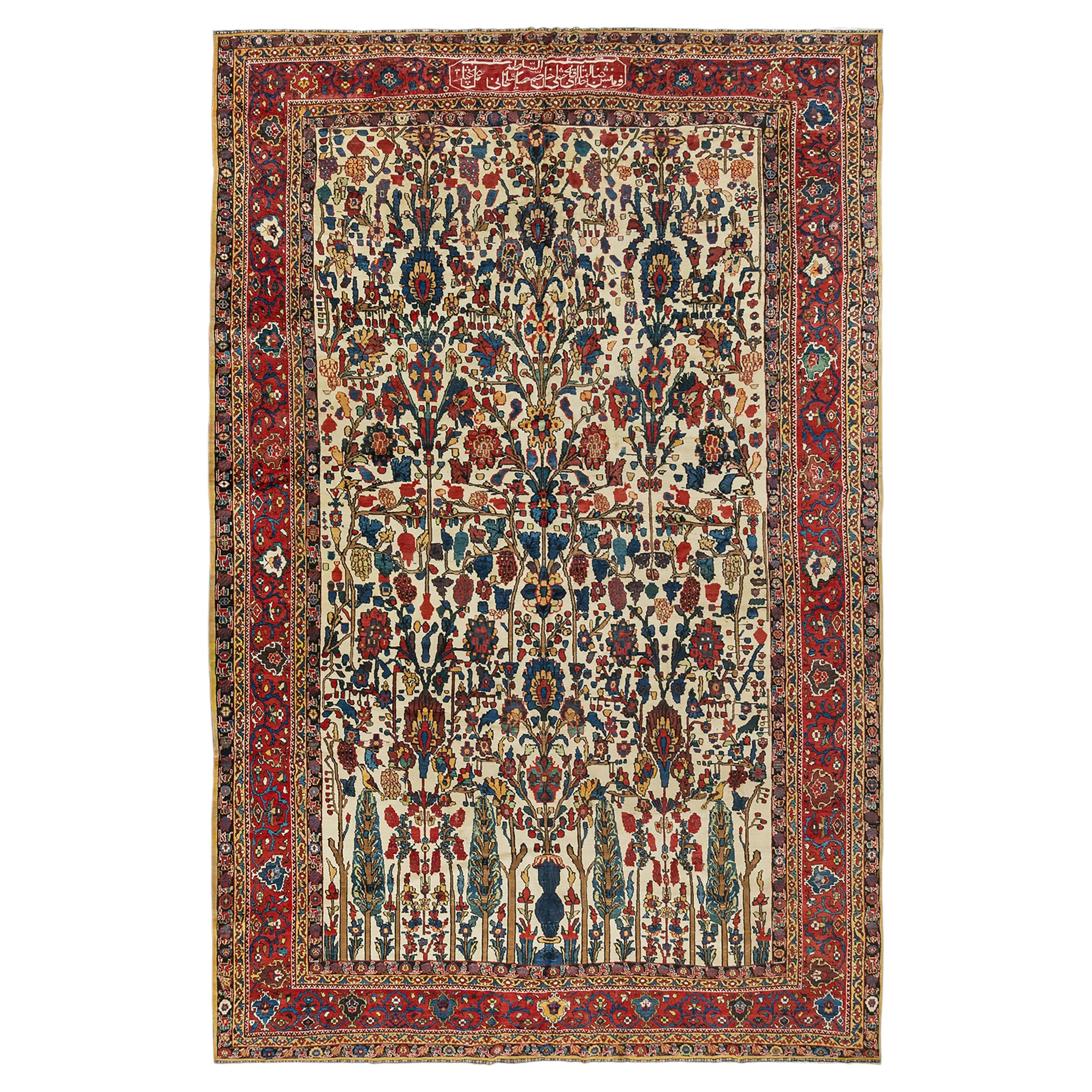 Antique Circa 1900 Hand Knotted Rug 12' x 18'10 For Sale