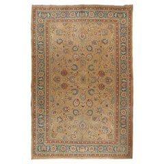 Antique Circa 1900 Gold Hand Knotted Wool Rug 12' x 18'3