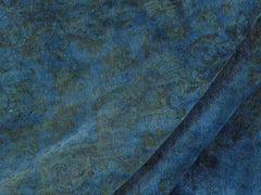 Tappeto vintage annodato a mano, in lana blu sovratinta, 3'9 x 5', 1920
