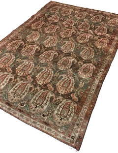Vintage Circa 1930 Hand Knotted Oriental Wool Rug 4'1 x 6'1