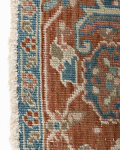 Tapis oriental vintage en laine, noué à la main, couleur ivoire, datant des années 1940 environ, 8'8 x 11'