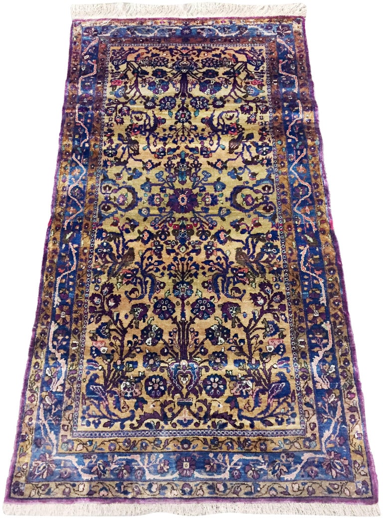 Antique Persian Silk Kashan For Sale at 1stdibs