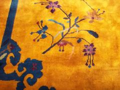 Oversized Antique Mandarin Chinese Rug