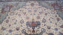 Silk and Wool Tabriz Oriental Rug, Very Finely Woven