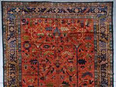 Antique European Oversized Hand-Hooked Rug
