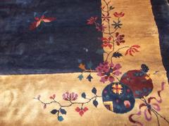 Vintage Art Deco Chinese Antique Oriental Rug