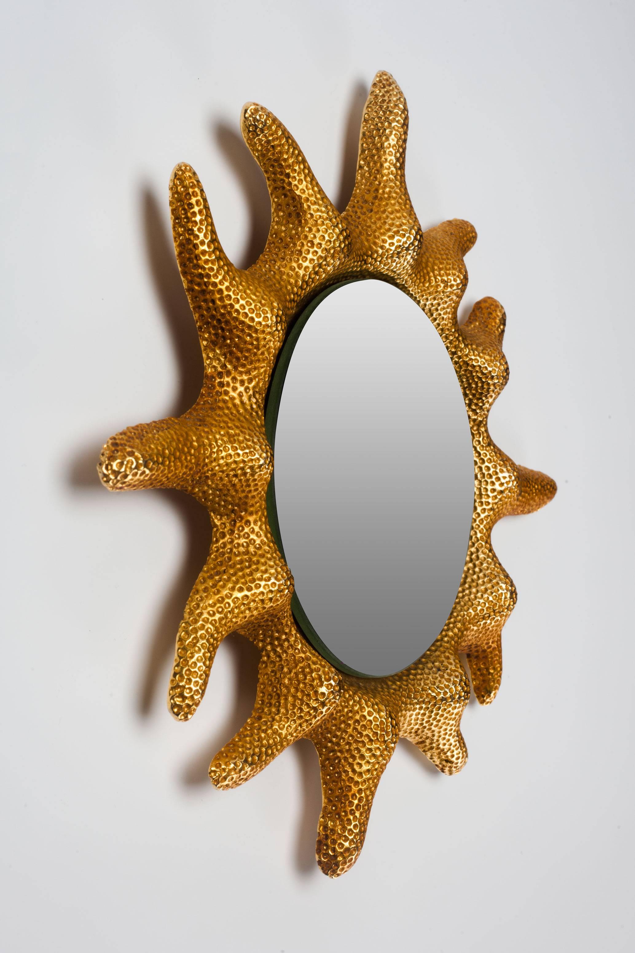 Rococo Gilt Bronze Sun Mirror by Stéphane Galerneau for Fondica, France, 1995