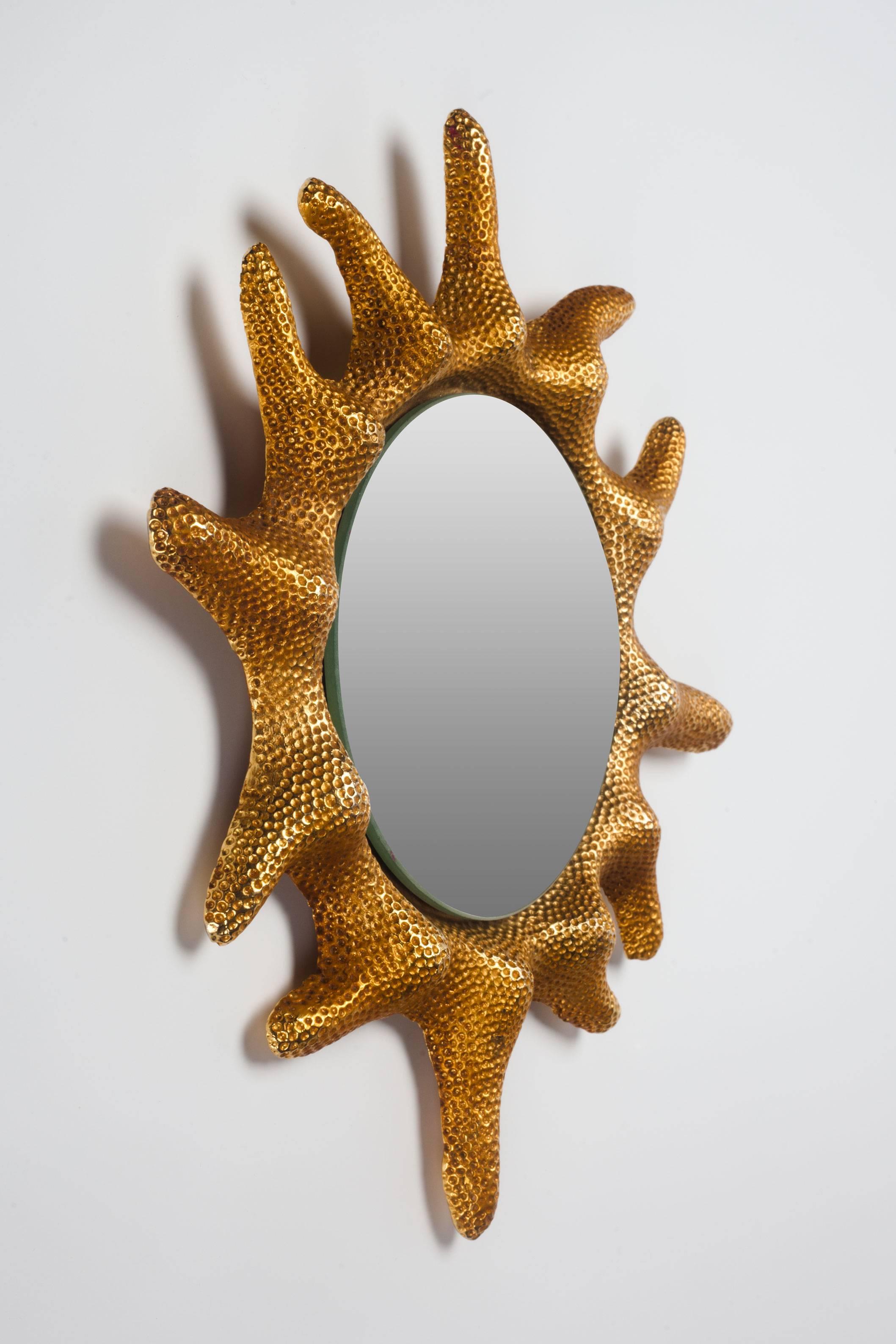 Gilt Bronze Sun Mirror by Stéphane Galerneau for Fondica, France, 1995 1