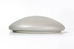 Italian Murano Glass Box by Cenedese, White Satin Scavo Textured Surface, 1970s