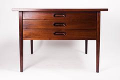 Coffee Table by Jens Risom, Square Top and Three Drawers, 1950s