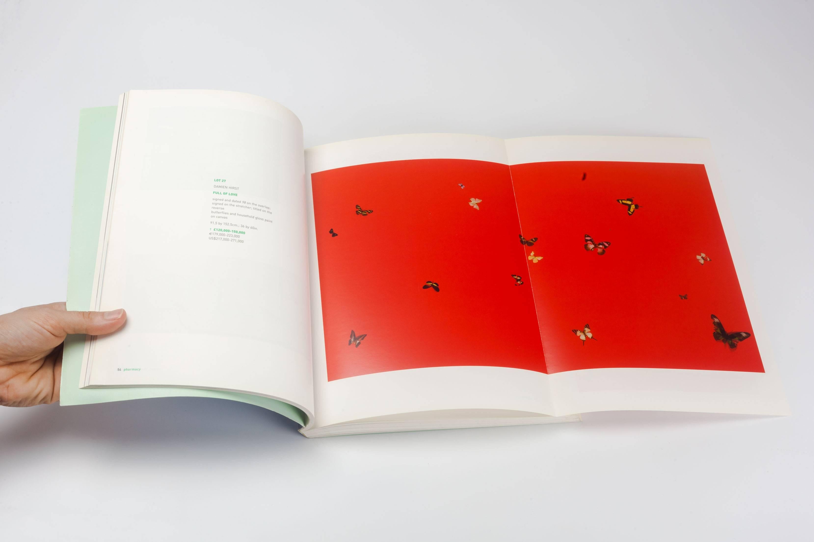 Damien Hirst Pharmacy Catalog with Two Sticker Sheets, Sotheby's, 2004 In Good Condition In Chicago, IL