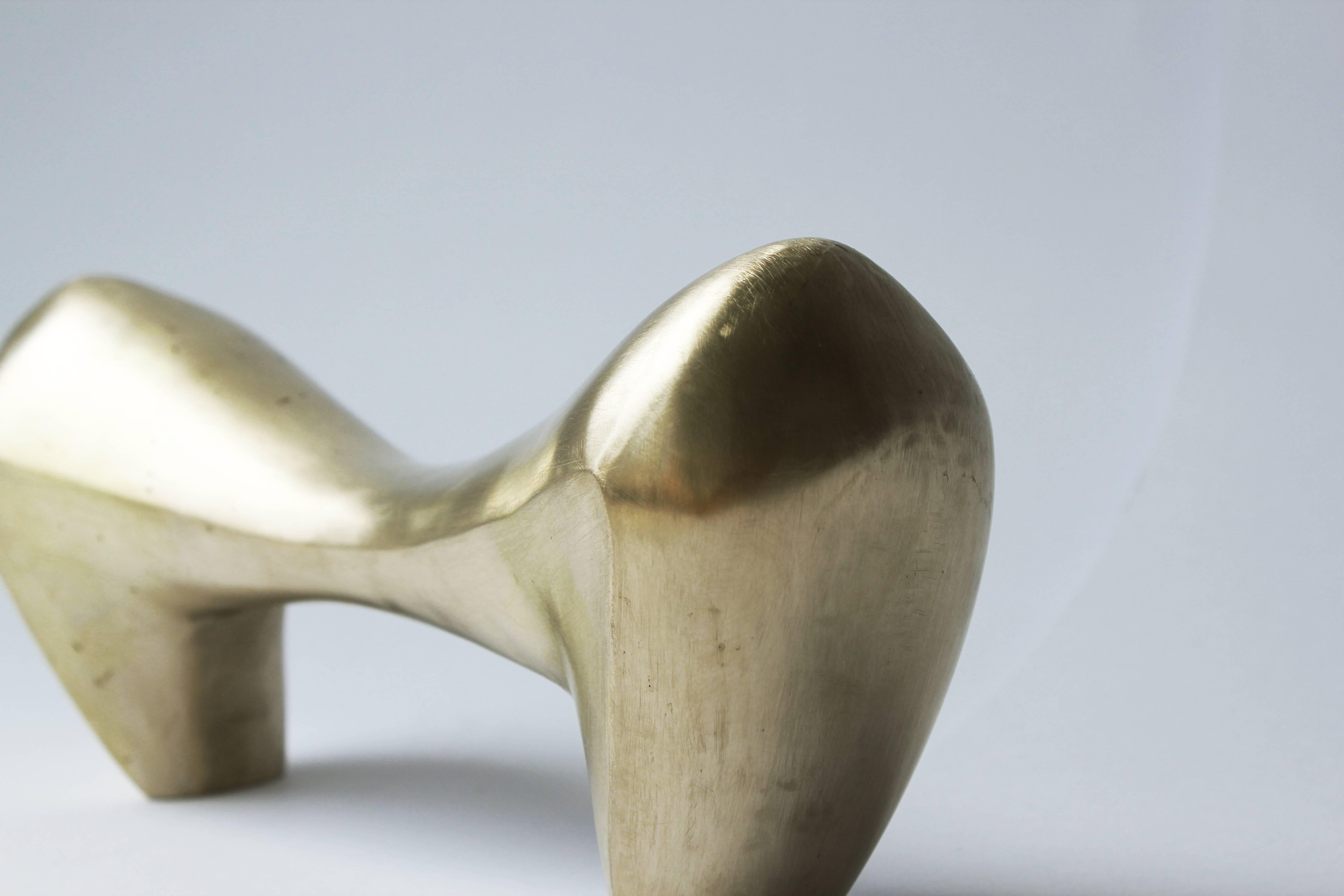 Pair of Solid Brass Weights by A. Krzyżanowska, Editions Philolux, 2016 In Excellent Condition For Sale In Chicago, IL