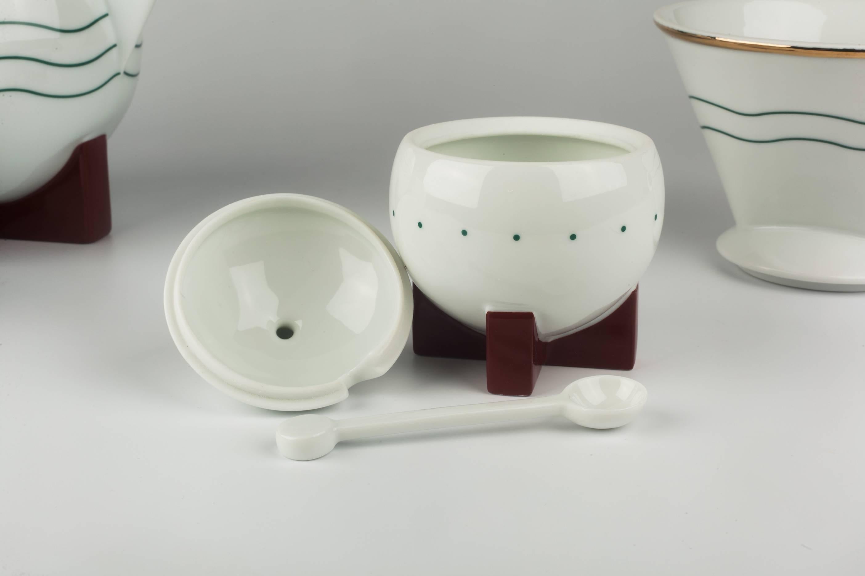 Porcelain Little Dripper Coffee Set by Michael Graves for Swid Powell, USA, 1987