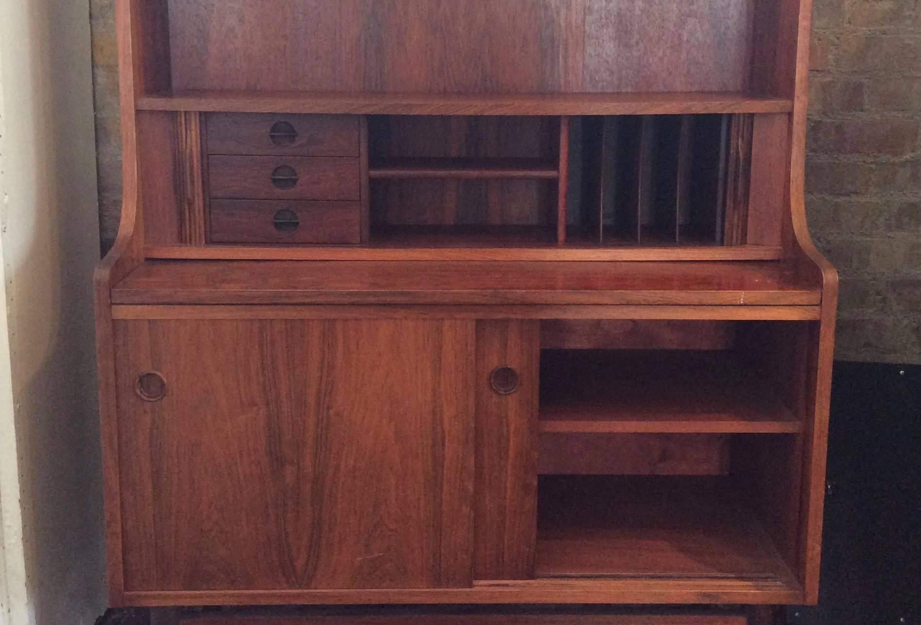 Danish Modern Rosewood Secretary by Børge Mogensen In Good Condition For Sale In Salt Lake City, UT