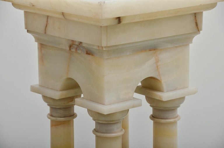 White Onyx Pedestal For Sale at 1stDibs