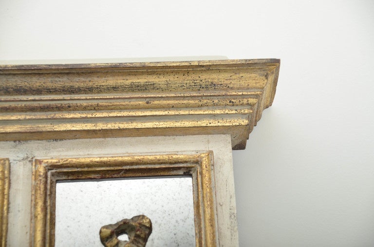 20th Century Large Gold Gilt Trumeau Style Italian Mirror 2