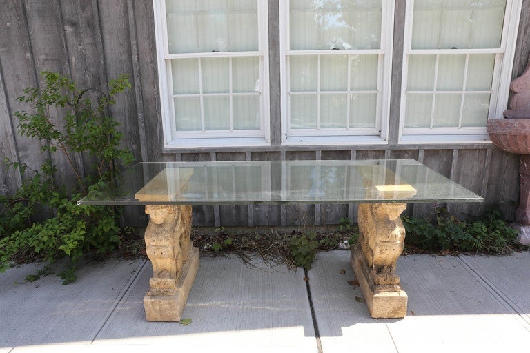 glass table pedestals