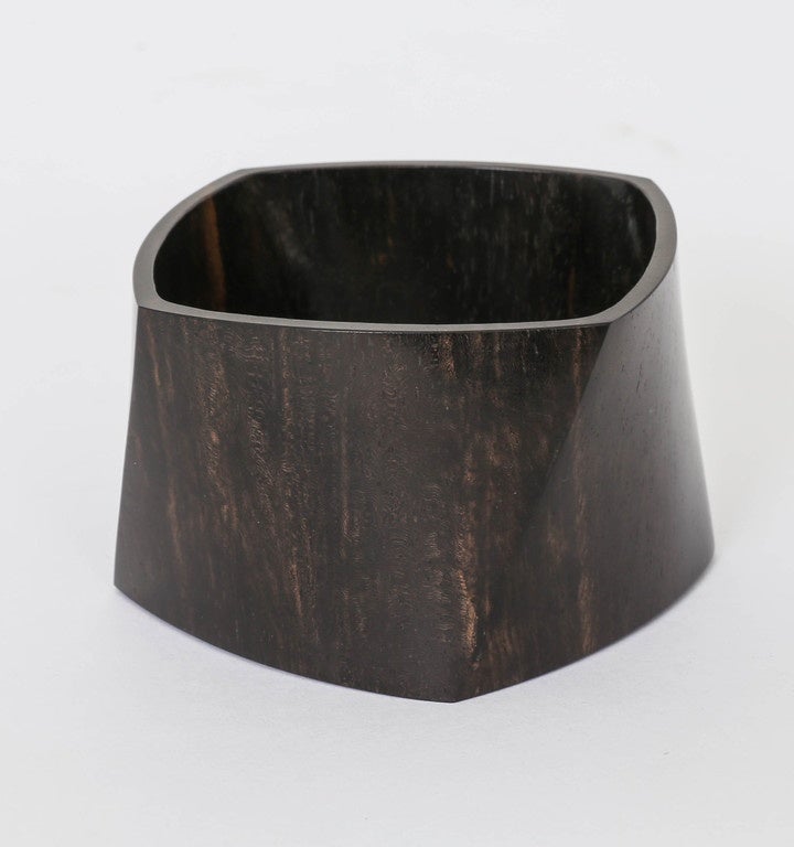 Frank Gehry for Tiffany & Co. Macassar Ebony Torque Bracelet In Excellent Condition For Sale In Southampton, NY