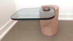 Rare "Sculpture Table" in Sandstone by Karl Springer