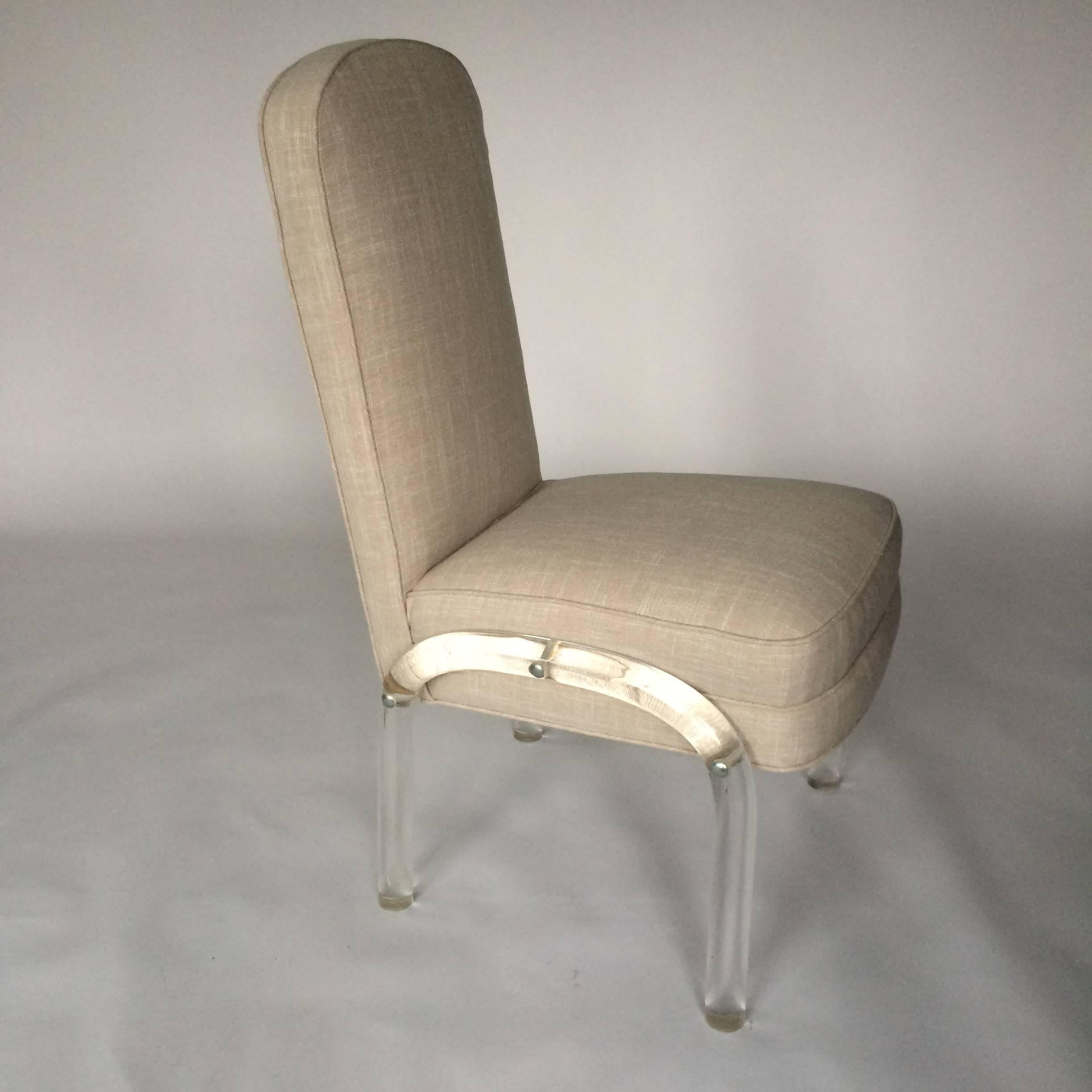 Unknown Mid-Century Lucite Dining Chairs Set of Six 