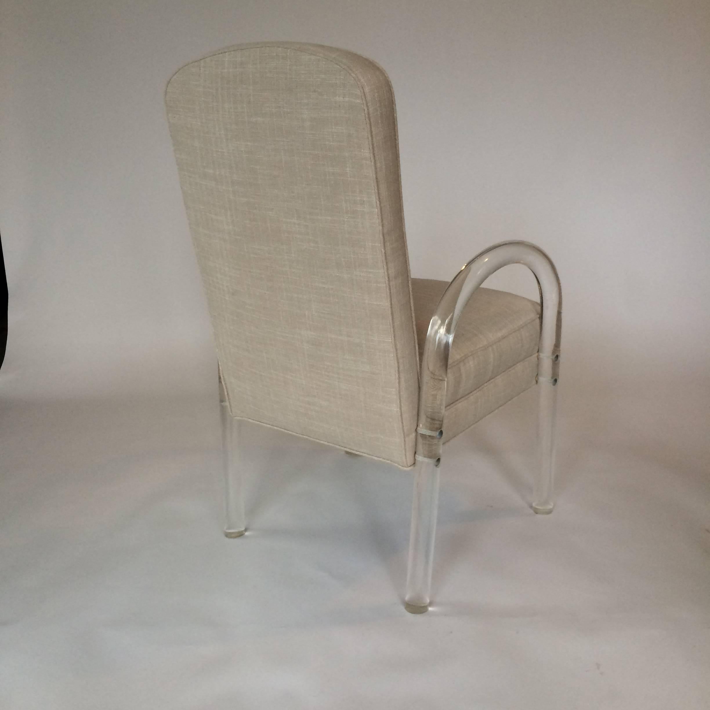 Mid-Century Modern Mid-Century Lucite Dining Chairs Set of Six 