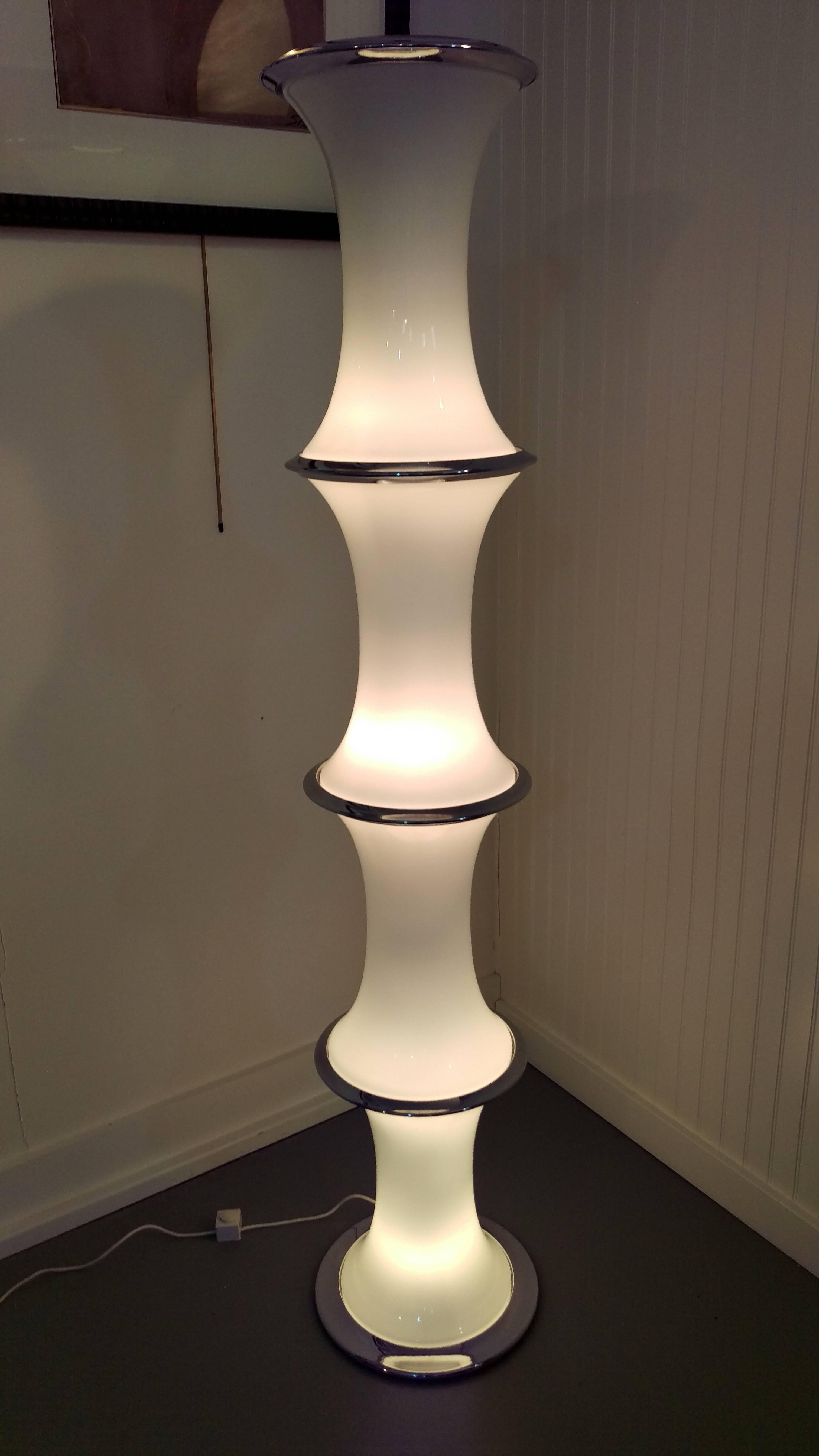 Mid-Century Modern Large Vistosi Sculptural Floor Lamp by Enrico Tronconi, Offered by La Porte For Sale